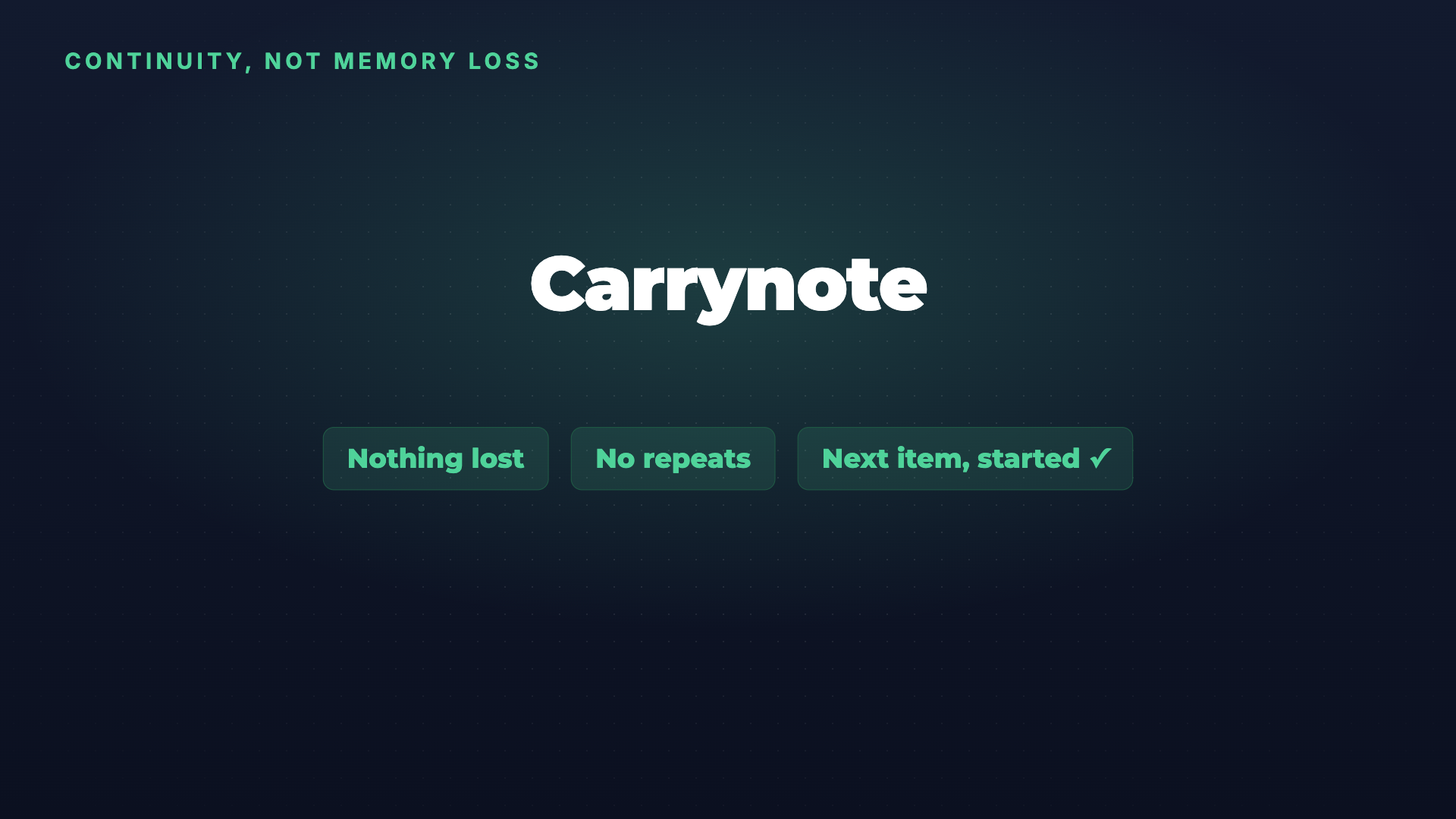 Carrynote: pick up where the last session stopped screenshot 4