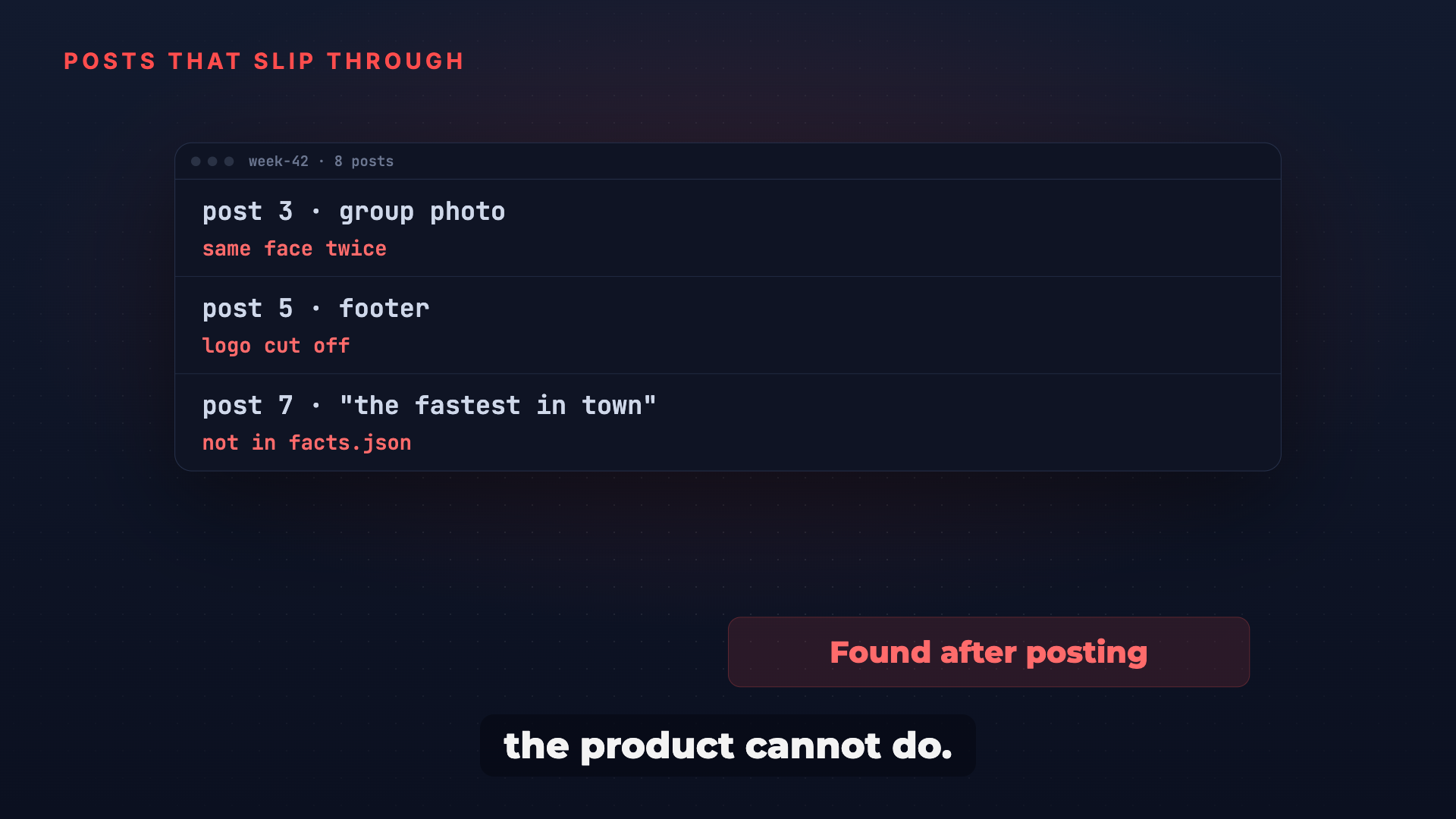 Feedbatch: Eight on-brand posts, checked before export screenshot 2
