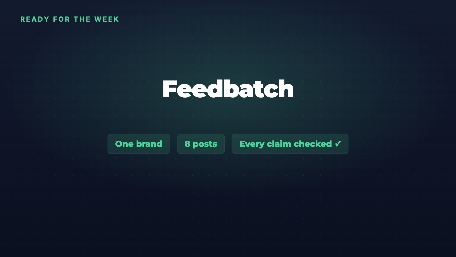 Feedbatch: Eight on-brand posts, checked before export screenshot 4