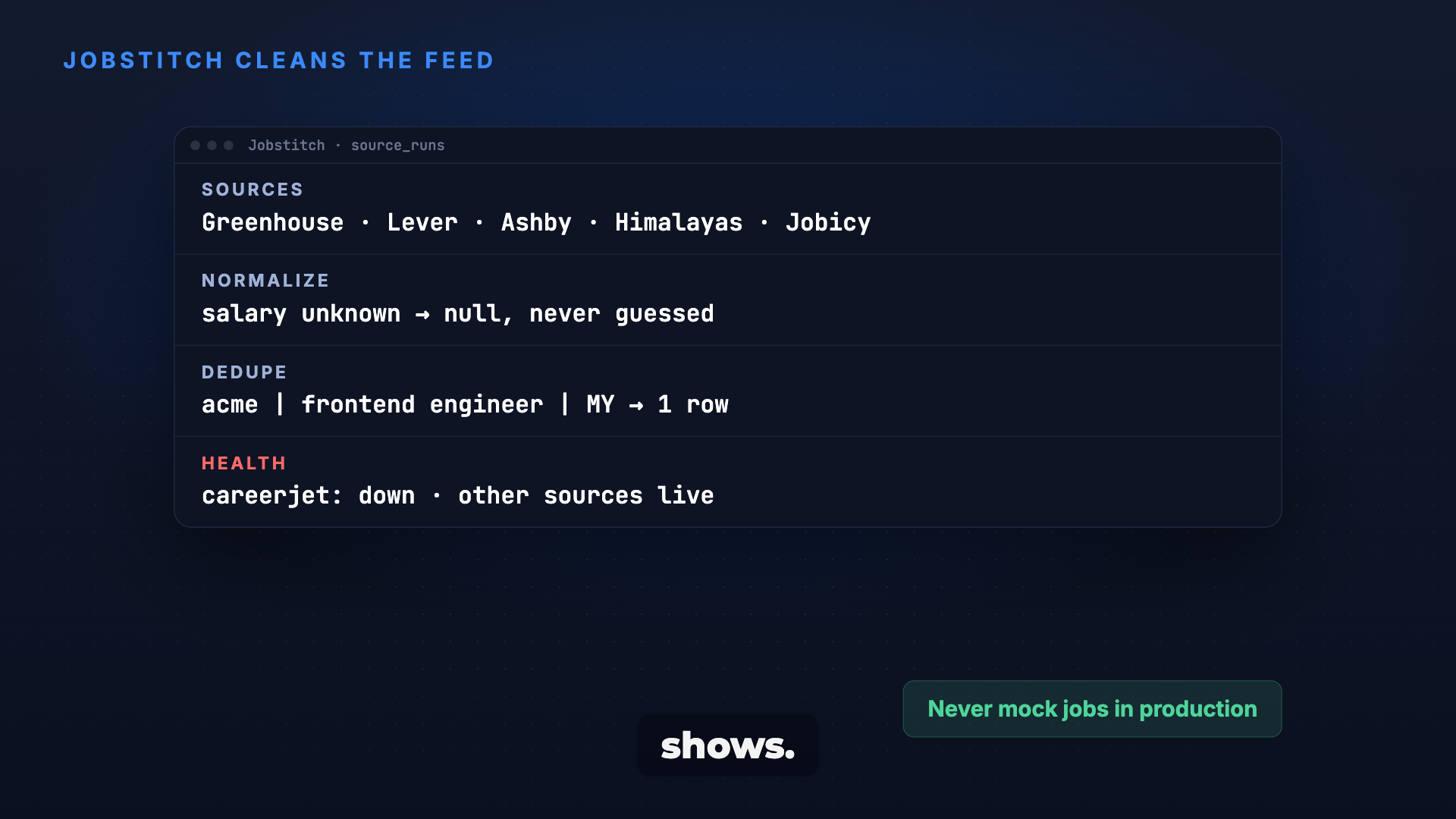 Jobstitch: free job sources merged into one clean feed screenshot 3