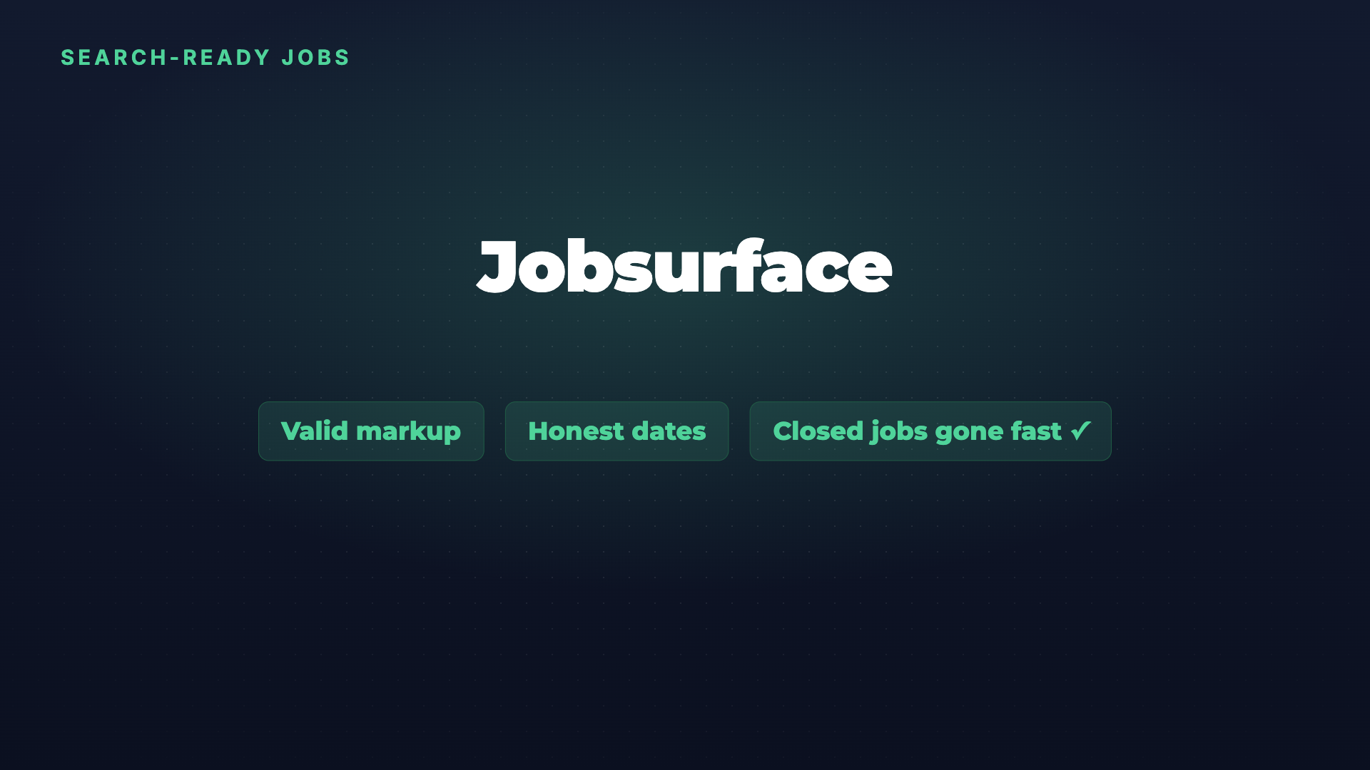 Jobsurface: job pages built for Google's job search screenshot 4