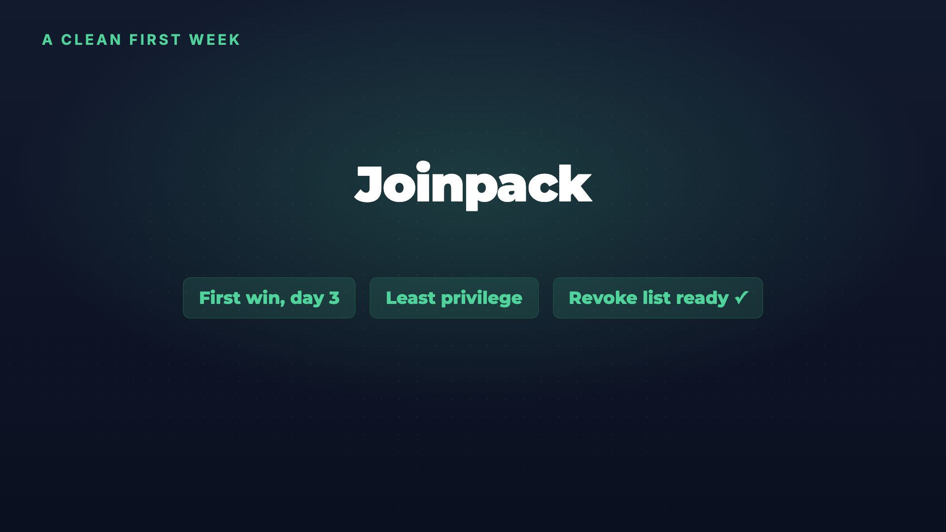 Joinpack: new teammates productive from week one screenshot 4