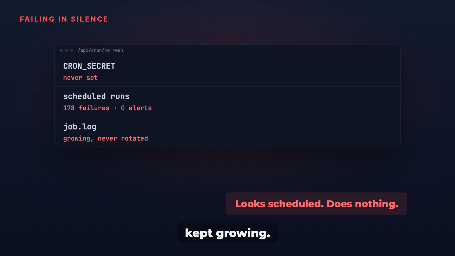 Loudcron: Scheduled jobs that cannot fail in silence screenshot 2