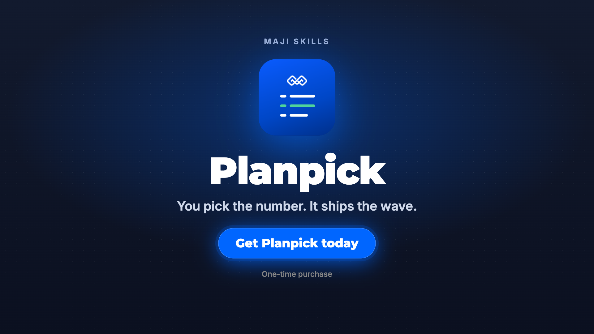 Planpick: one plan, pick by number, ship in waves screenshot 5