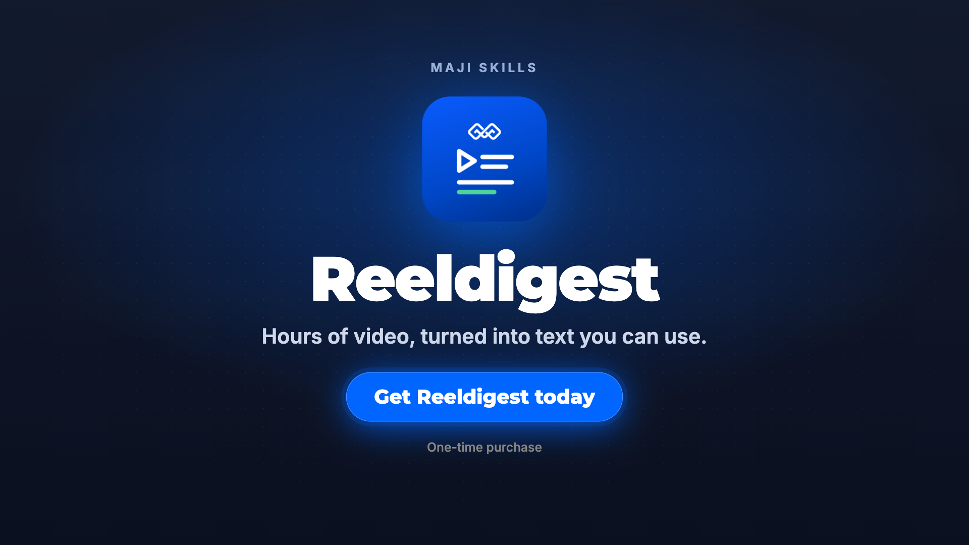 Reeldigest: Videos into clean, searchable transcripts screenshot 5