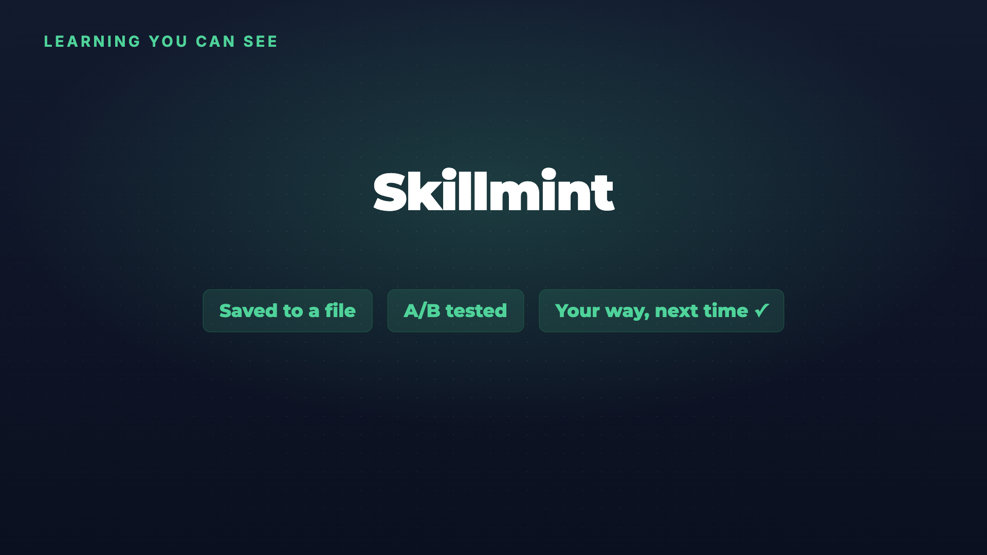 Skillmint: Turn repeated work into tested skills screenshot 4