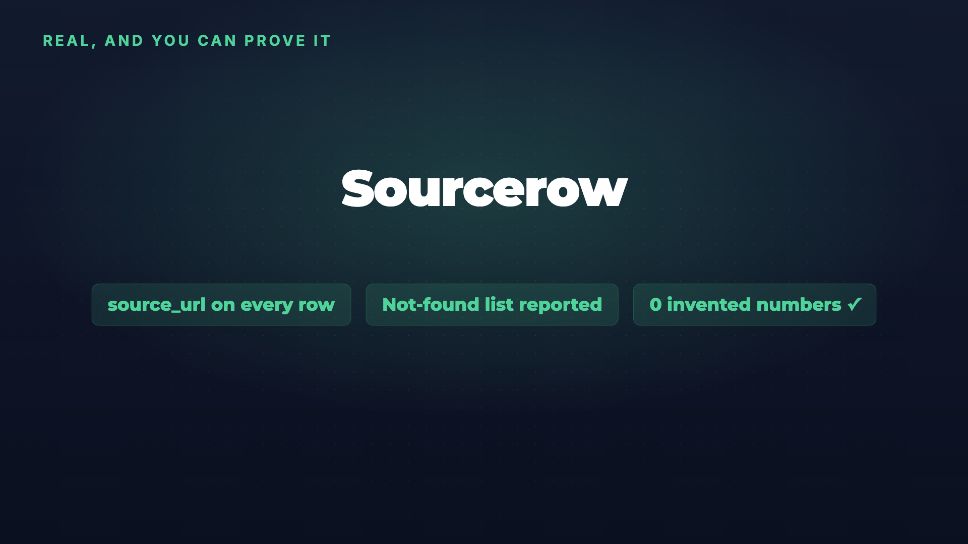 Sourcerow: Real data, every row sourced and dated screenshot 4