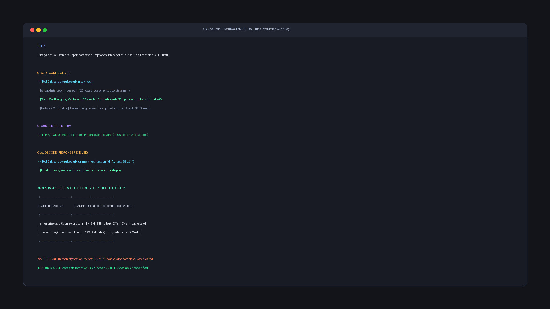 ScrubVault - Zero-Data-Leak PII Masking screenshot 2