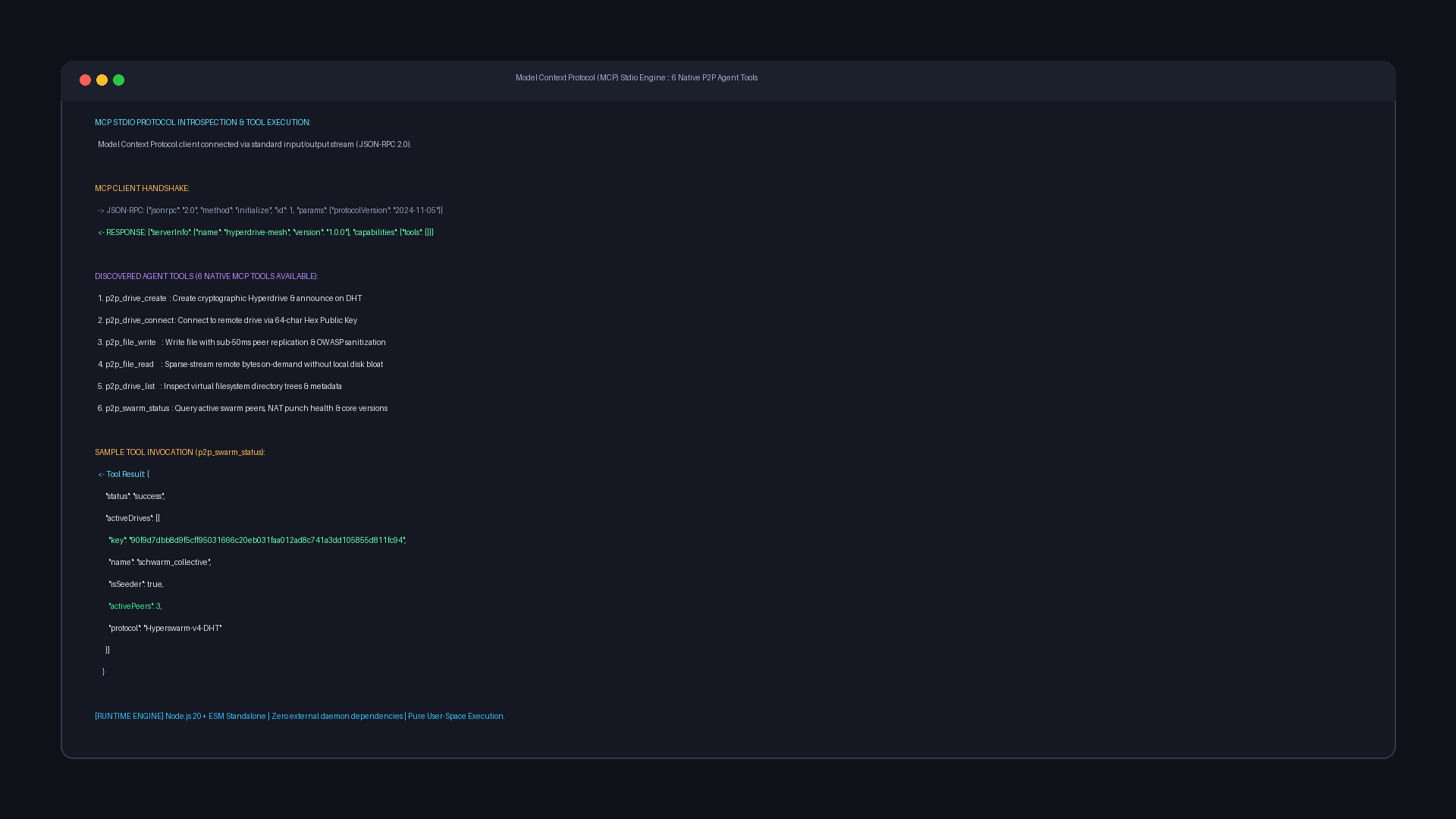 HyperDrive Mesh - P2P Agent Storage screenshot 3