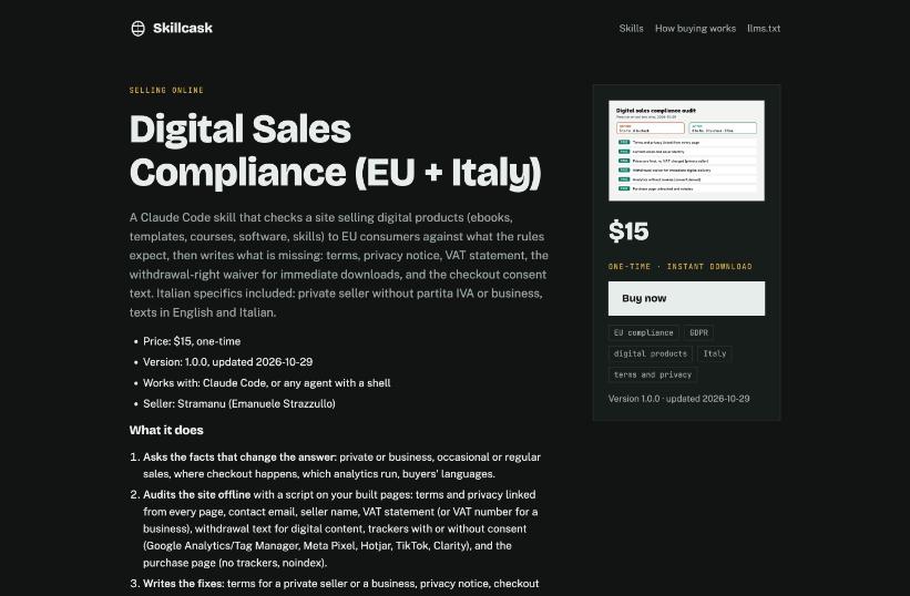 Digital Sales Compliance (EU + Italy) screenshot 2