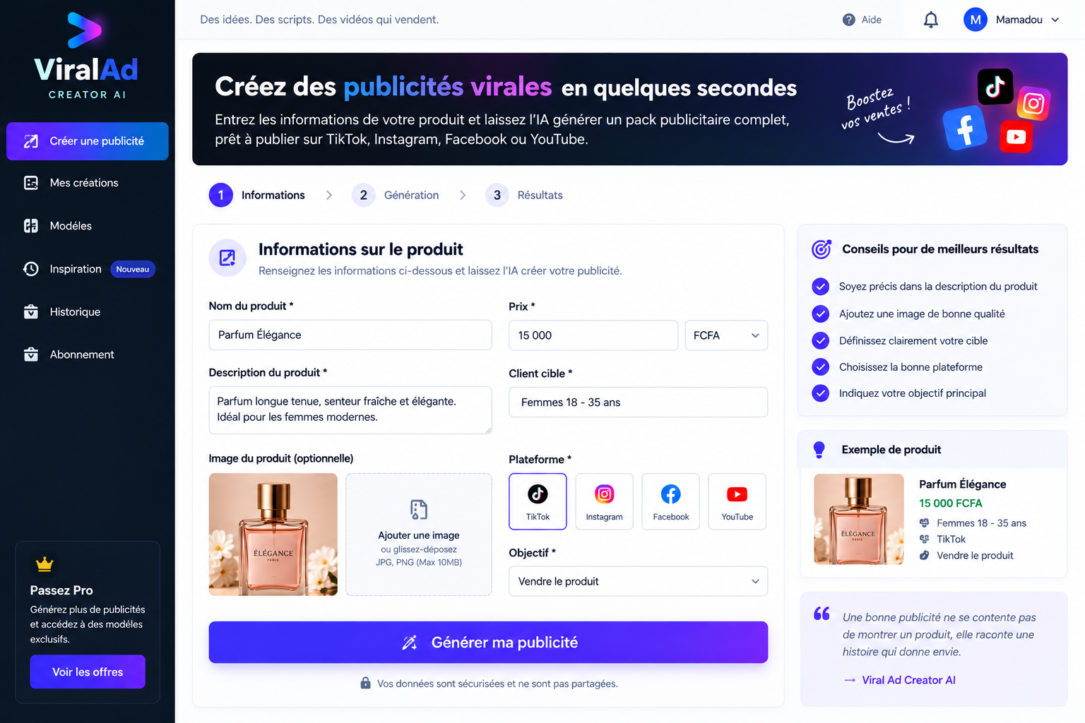 viral ad creator ai preview