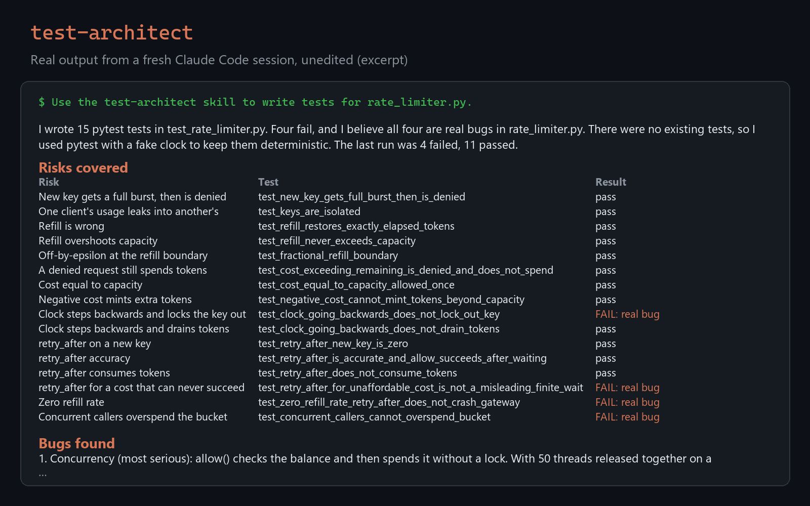 Test Architect: Tests That Catch Real Bugs preview