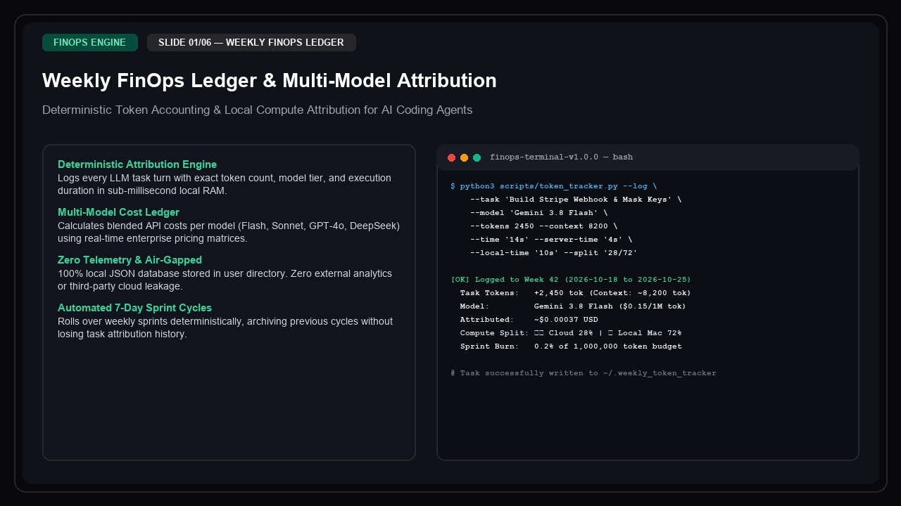 Weekly FinOps Token Budget — Multi-Model Cost Tracker preview