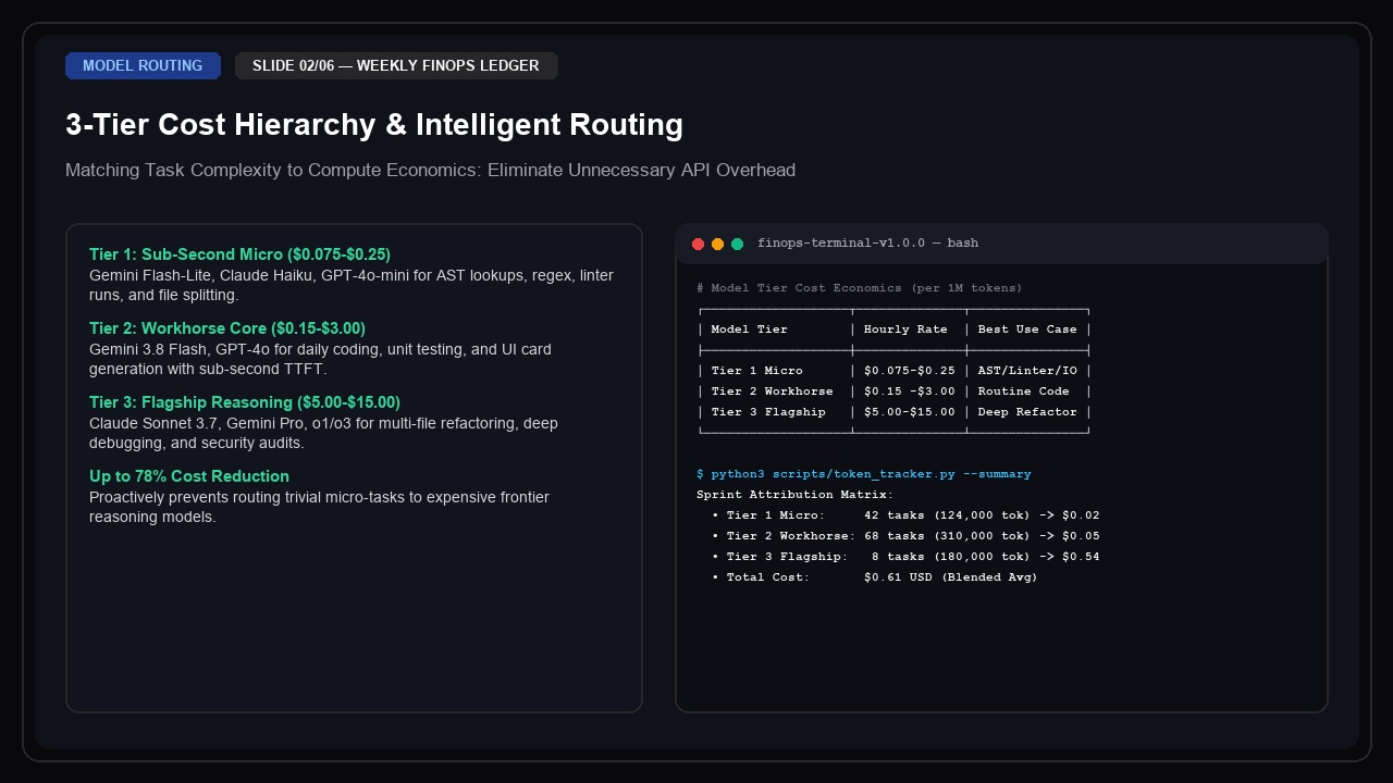 Weekly FinOps Token Budget — Multi-Model Cost Tracker screenshot 2
