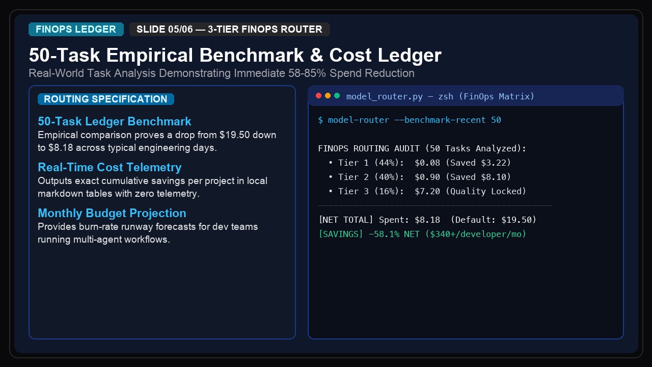 Dynamic Model Router — 3-Tier FinOps Routing Matrix screenshot 5