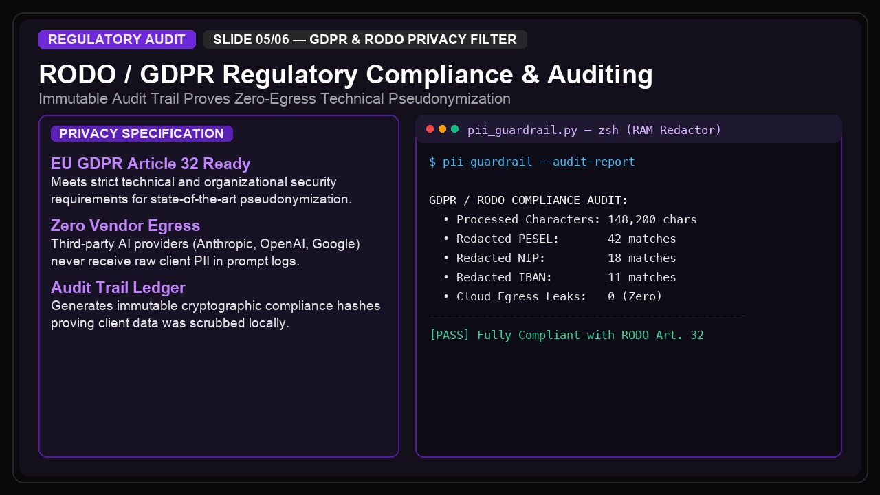 PII Masking Guardrail — Local GDPR/RODO Memory Filter screenshot 5