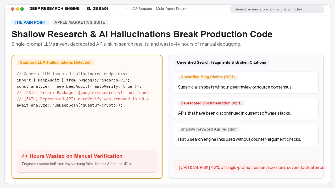 Deep Research Engine — Stanford STORM & Drill-Down preview