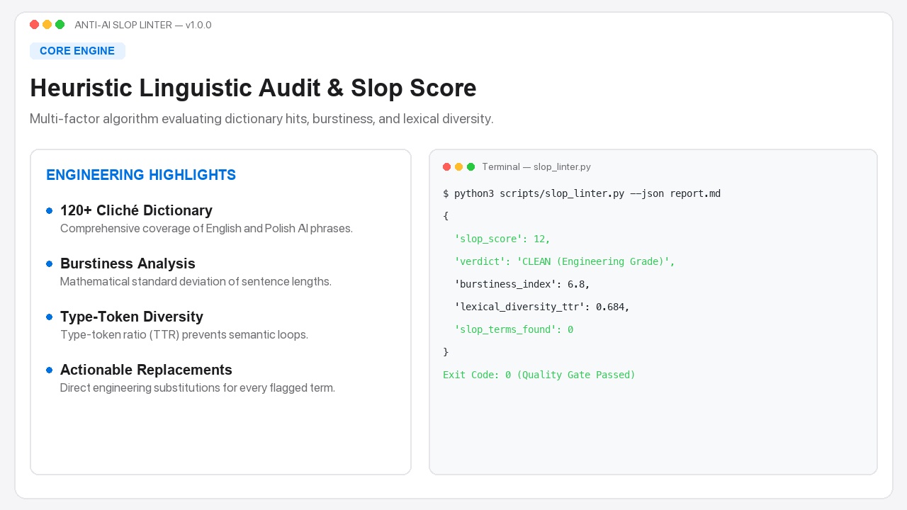 Anti-AI Slop Linter & Vocabulary Scanner screenshot 3