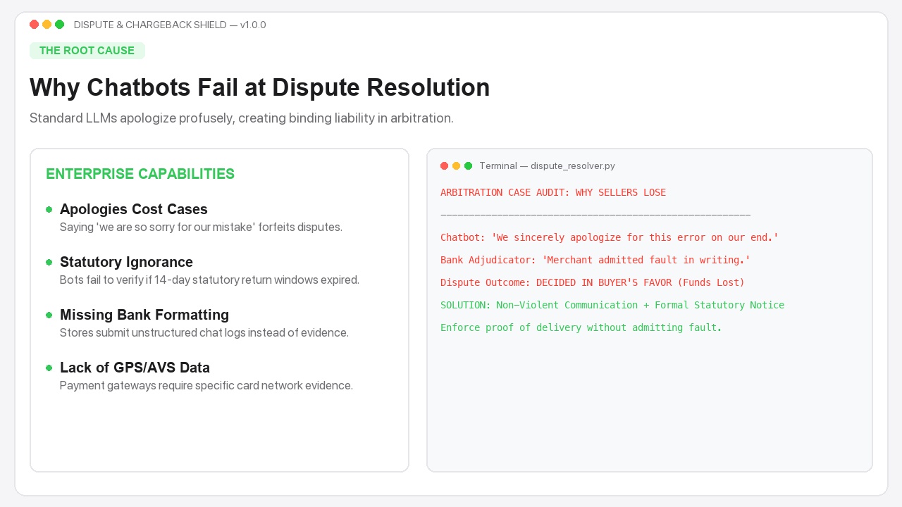 E-Commerce Dispute & Chargeback Defense Shield screenshot 2
