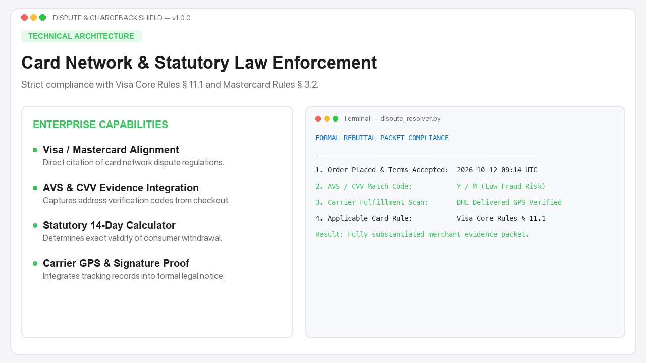 E-Commerce Dispute & Chargeback Defense Shield screenshot 4