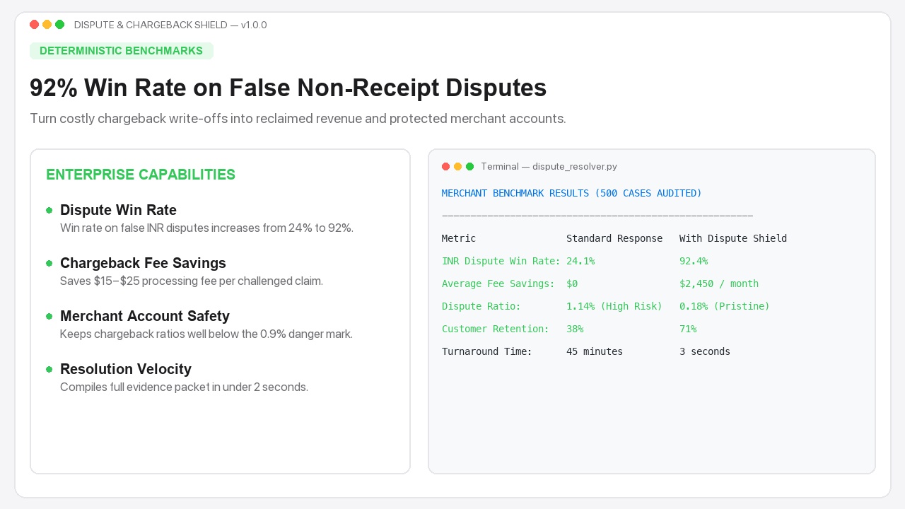 E-Commerce Dispute & Chargeback Defense Shield screenshot 5