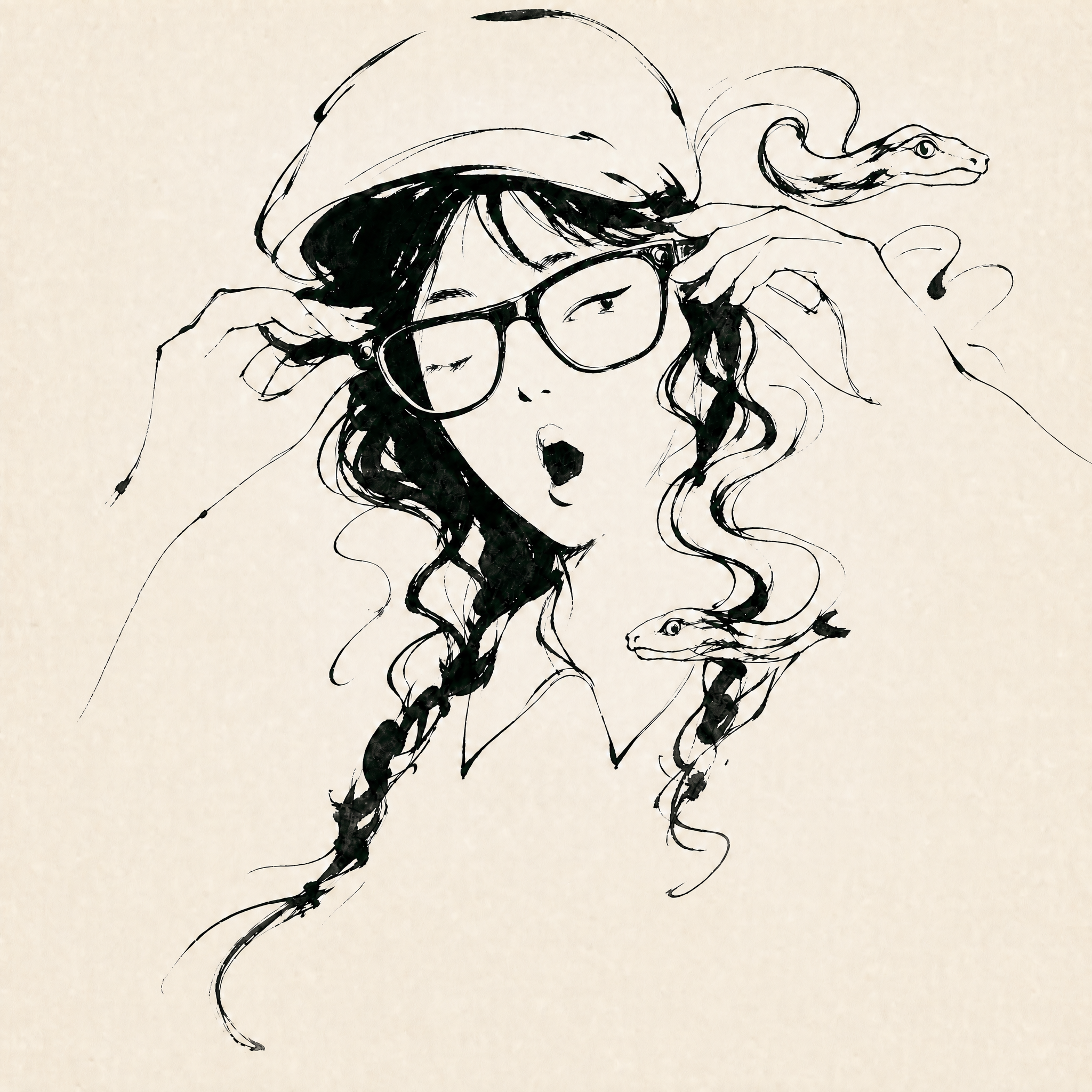 Serpent-Line Ink Portrait preview