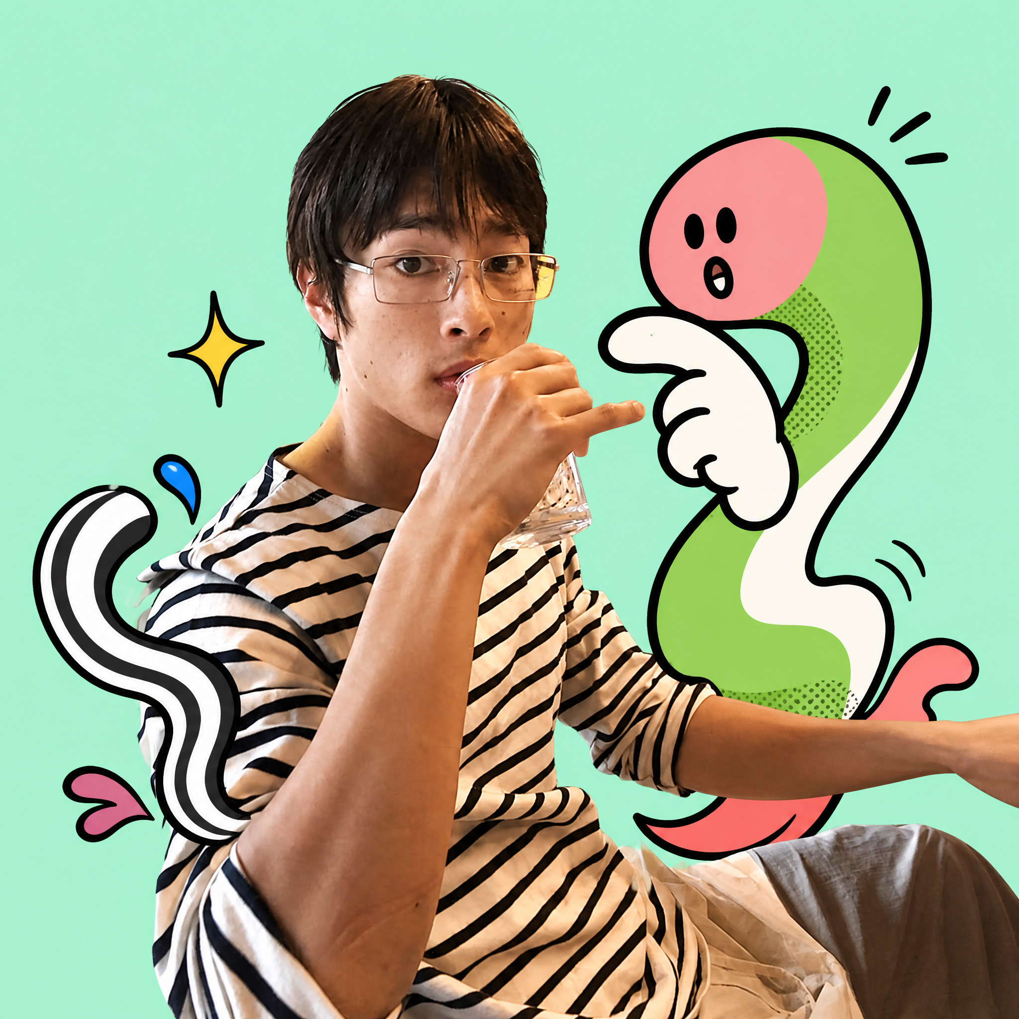 Quirky Pop Doodle Sticker preview