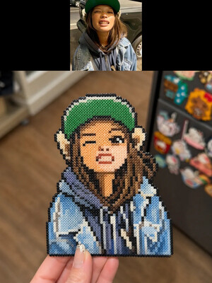 Photo Perler Bead Charm preview