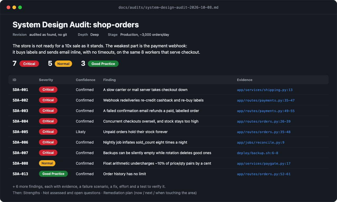 System Design Audit screenshot 3