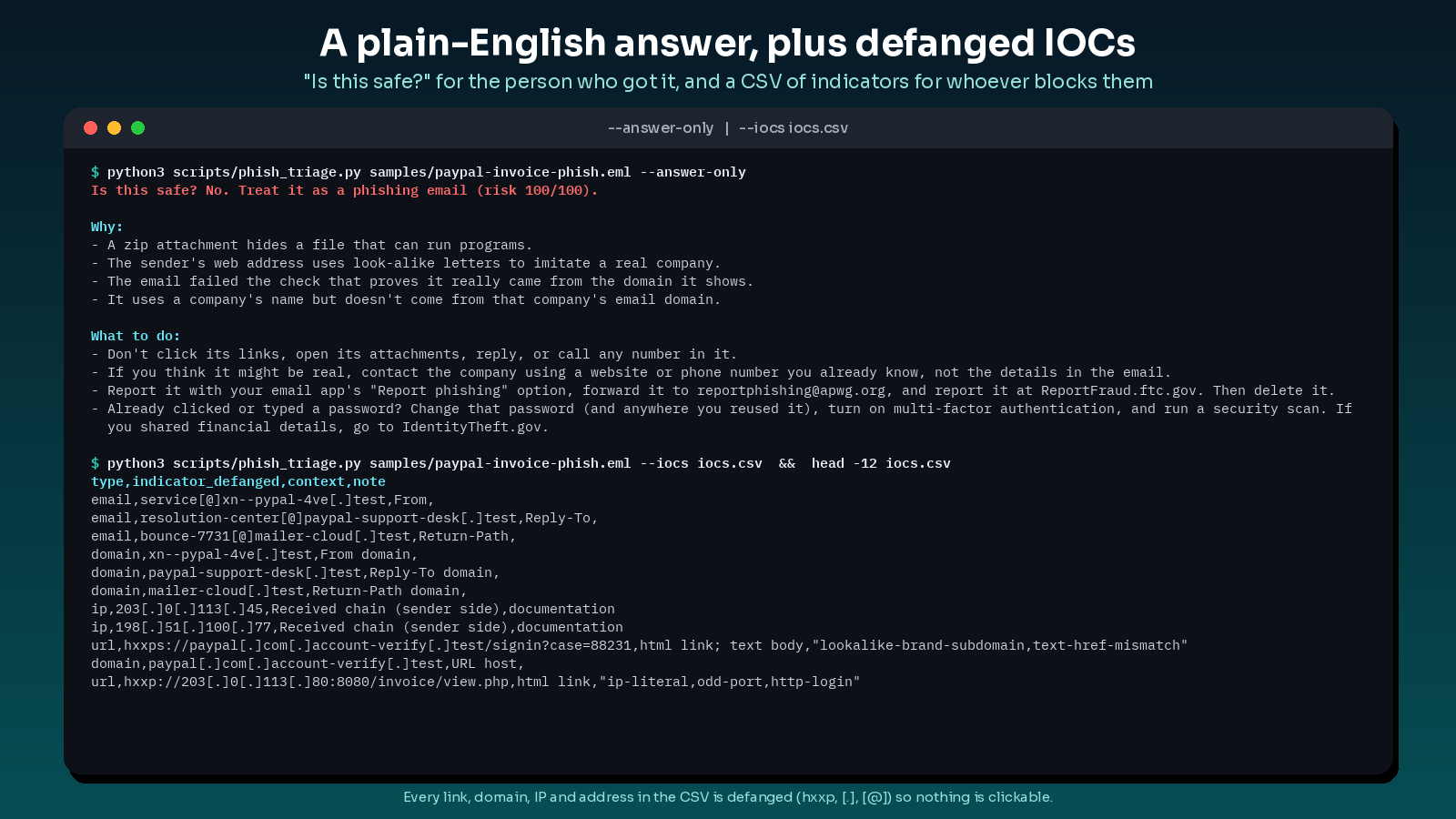 phishing email analyzer screenshot 2