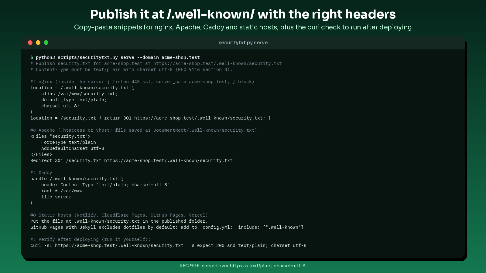 security txt builder and checker screenshot 3