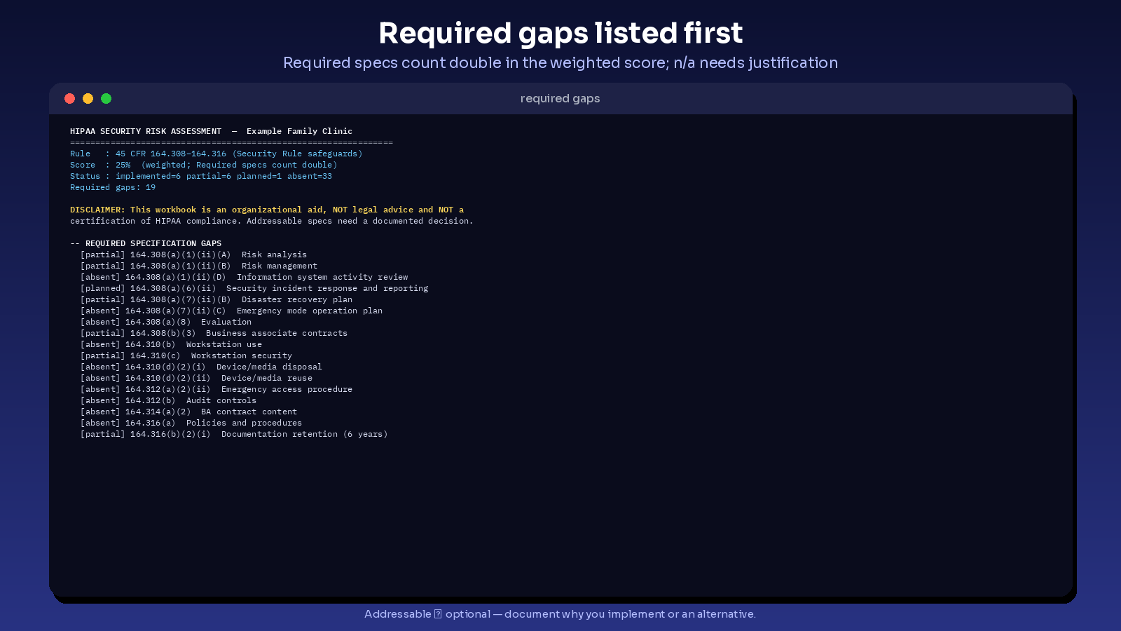 hipaa security risk assessment workbook screenshot 2
