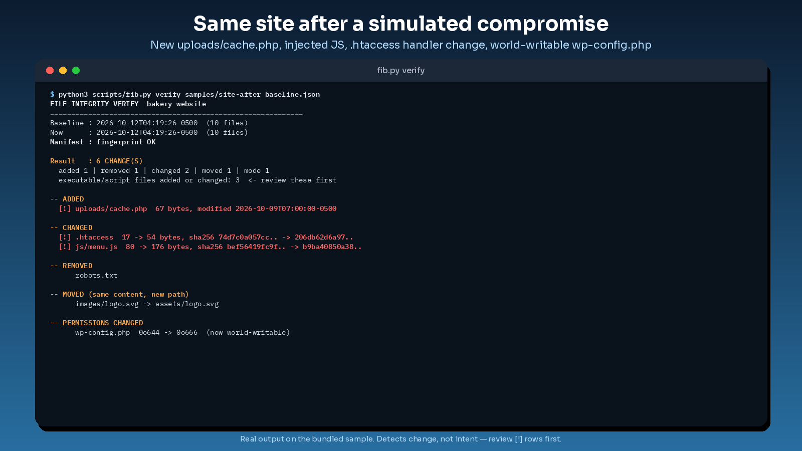 file integrity baseline and verifier screenshot 2