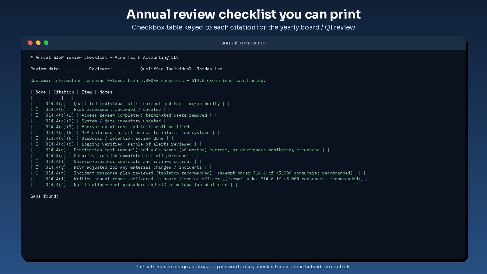 wisp builder for ftc safeguards rule screenshot 3