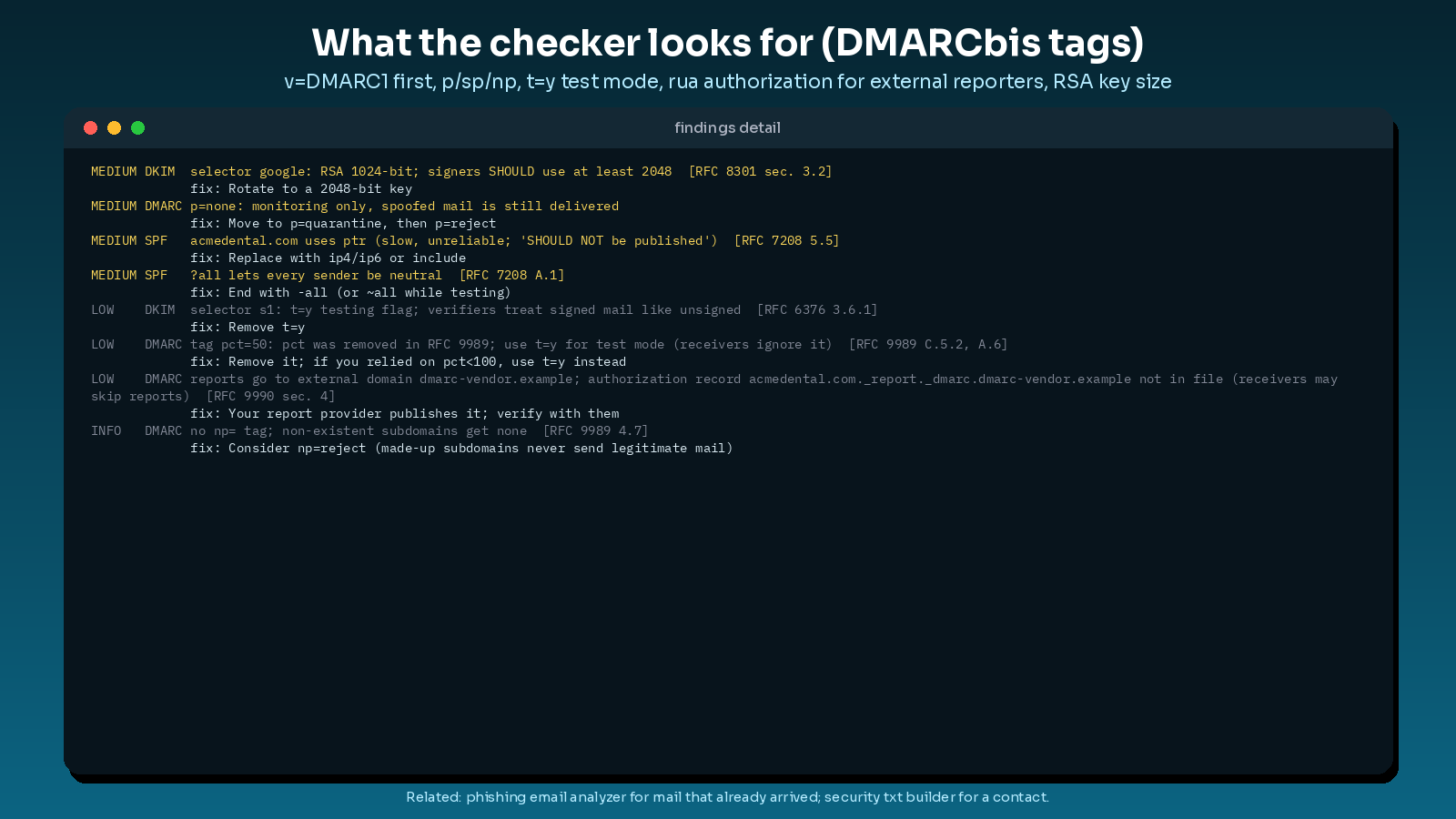 spf dkim dmarc record checker screenshot 3
