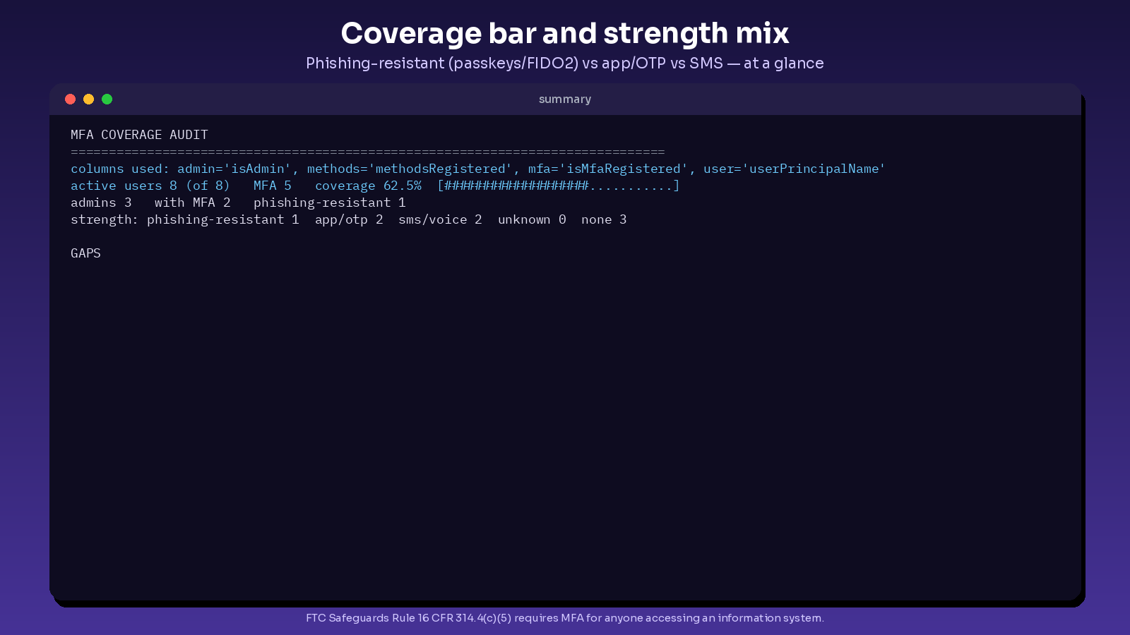 mfa coverage auditor screenshot 3