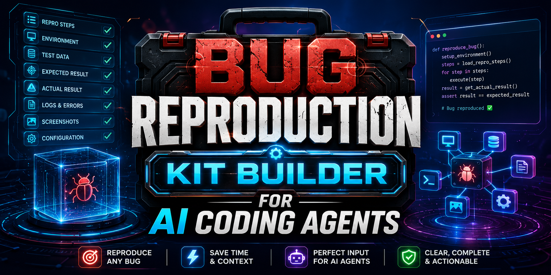 Bug Reproduction Kit Builder for AI Coding Agents