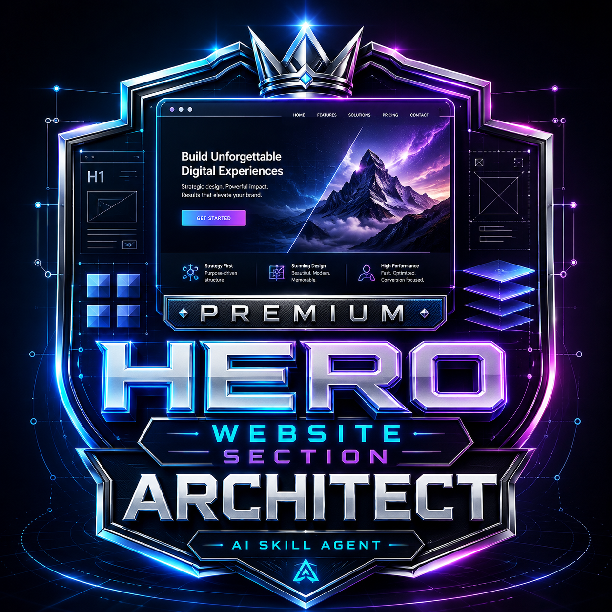 Premium Website Hero Section Architect logo