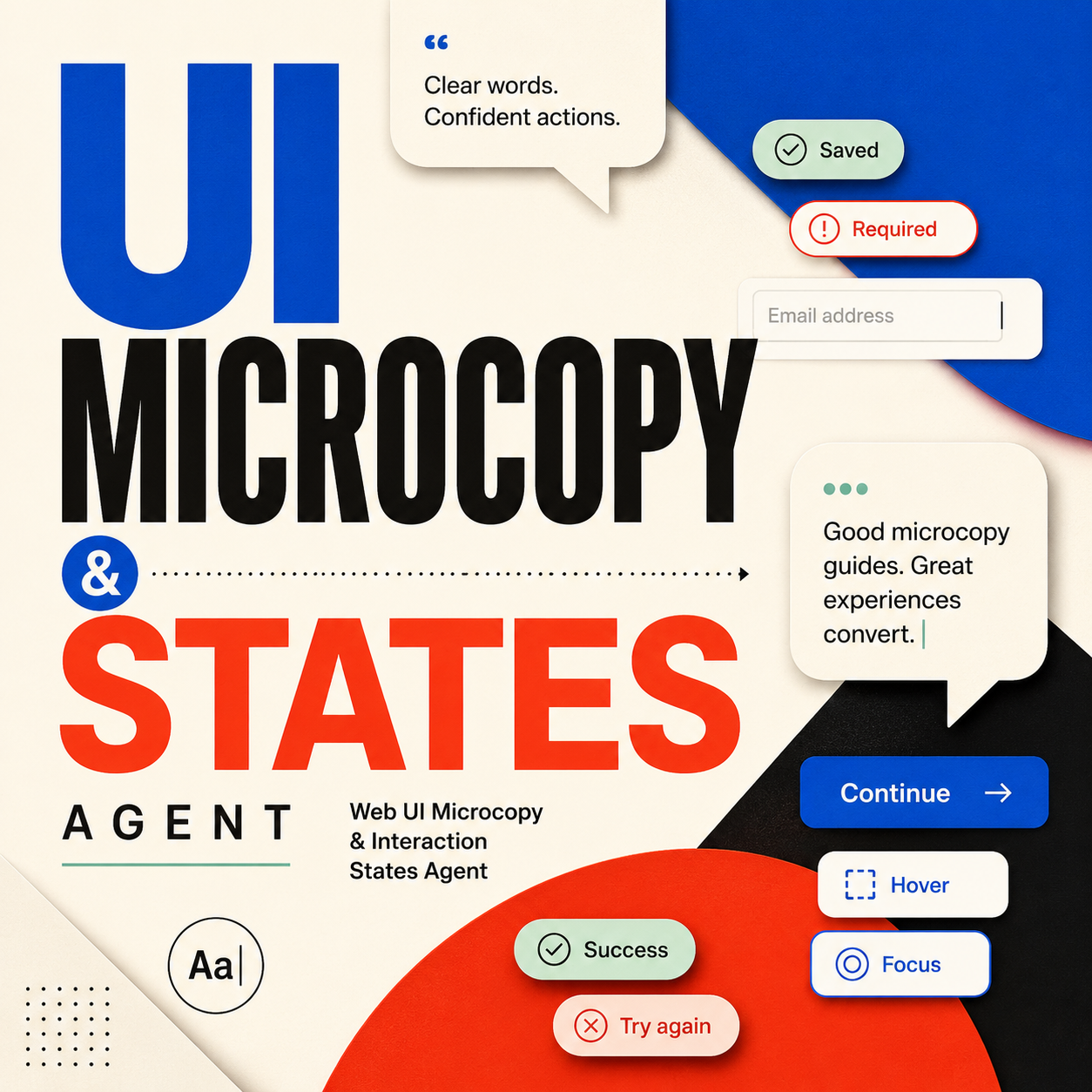 Web UI Microcopy & Interaction States Agent
