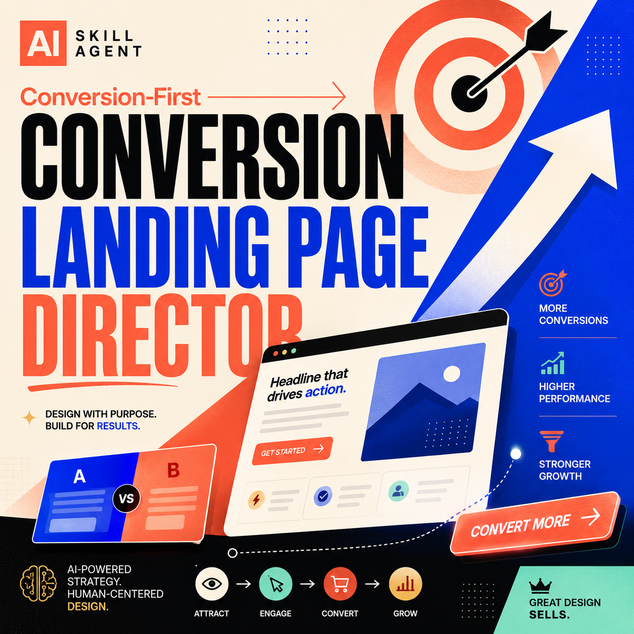 Conversion-First Landing Page Design Director