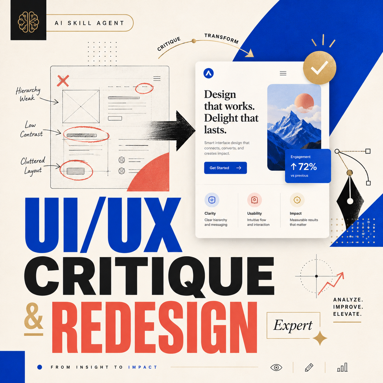 UI/UX Design Critique & Redesign Expert