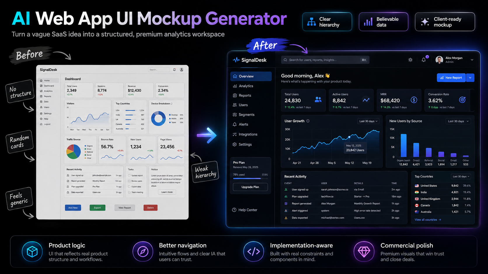 AI Web App UI Mockup Generator preview