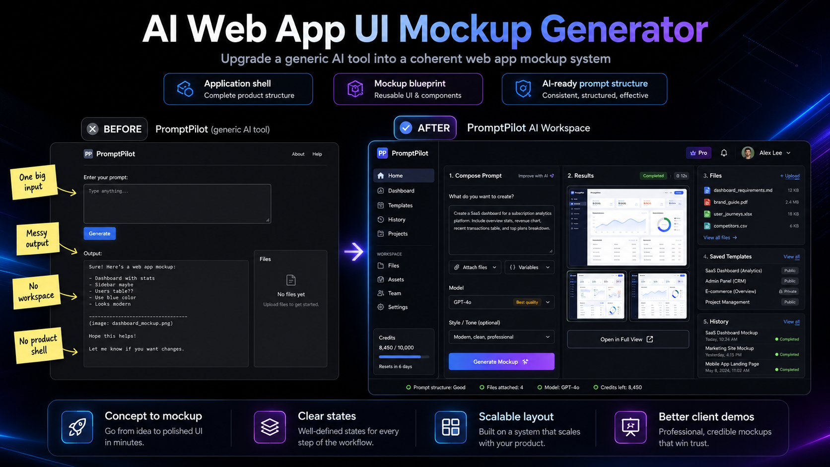 AI Web App UI Mockup Generator screenshot 3