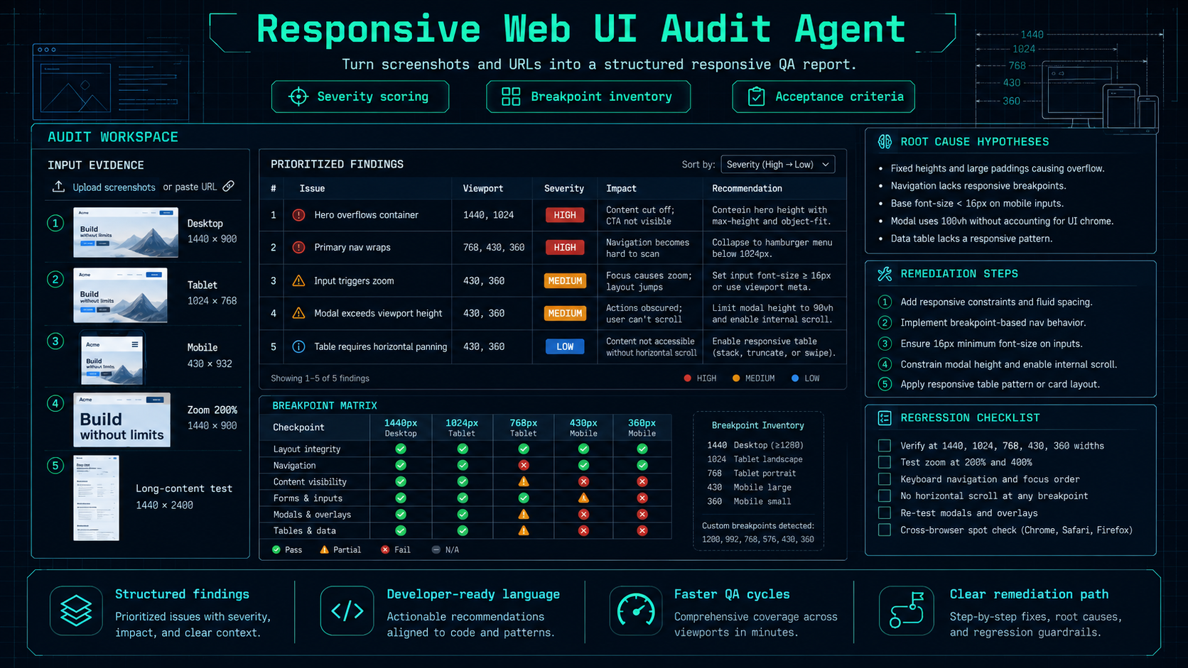 Responsive Web UI Audit Agent screenshot 4