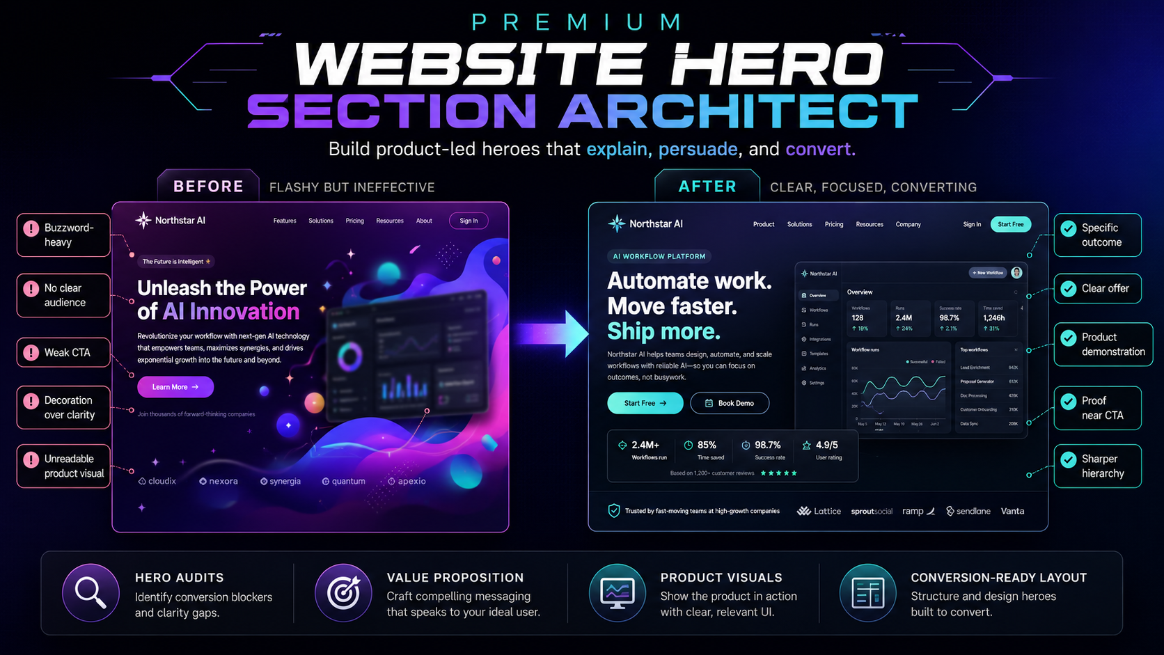 Premium Website Hero Section Architect screenshot 3
