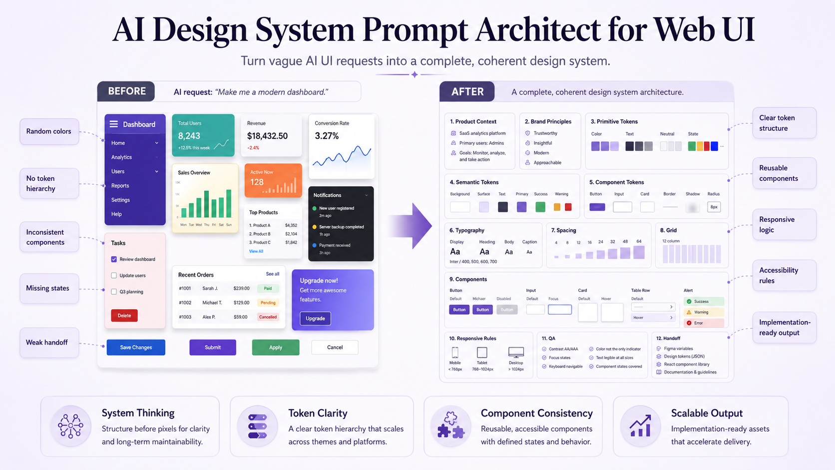 AI Design System Prompt Architect for Web UI preview