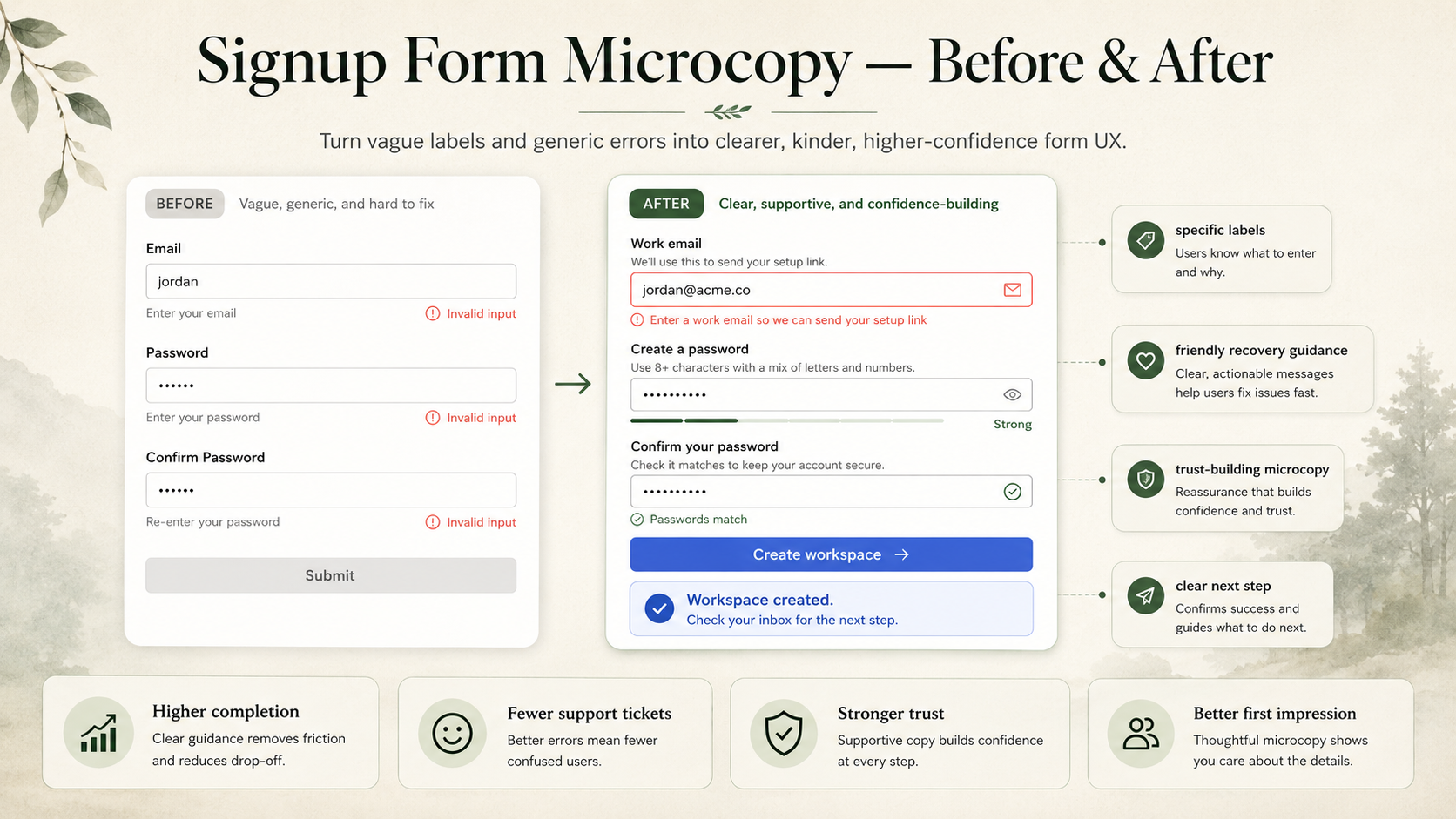 Web UI Microcopy & Interaction States Agent preview
