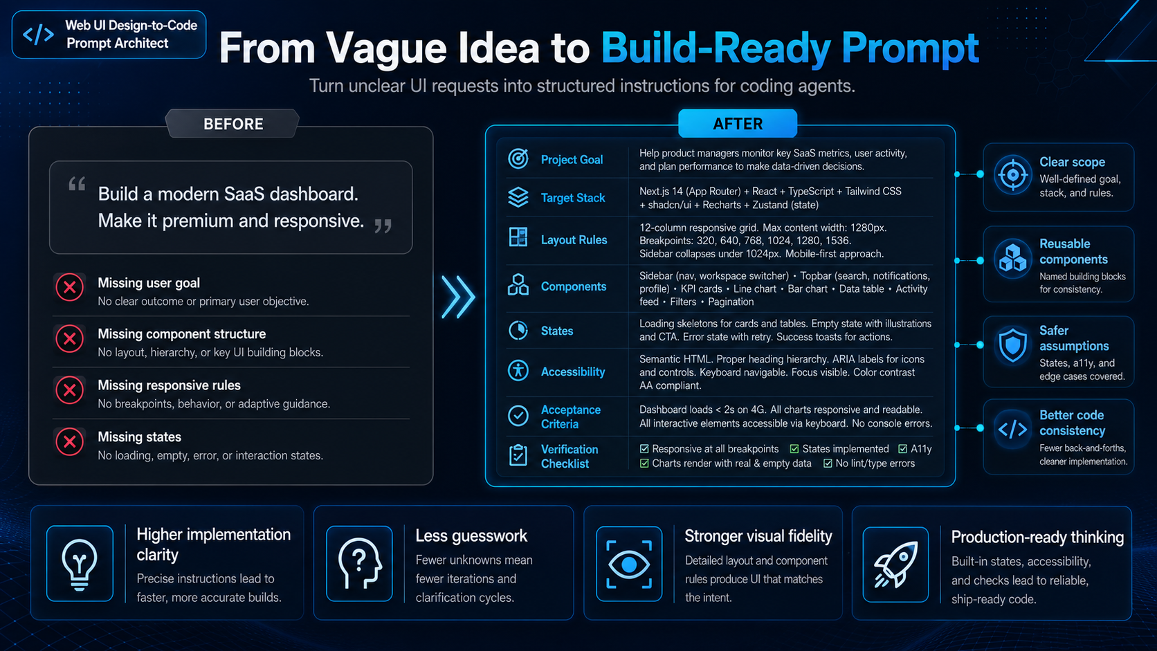 Web UI Design-to-Code Prompt Architect preview