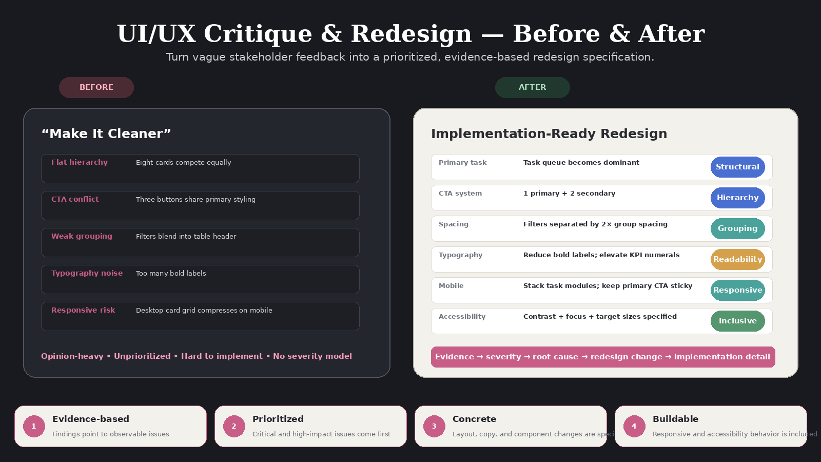 UI/UX Design Critique & Redesign Expert preview